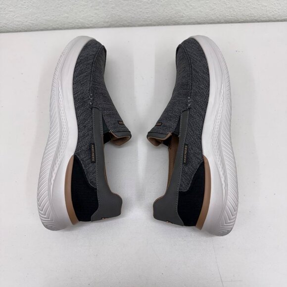 Skechers Hasting Marco Grey Black Slip On Relaxed Memory Foam Shoe 205367 Men 13 - Picture 6 of 8